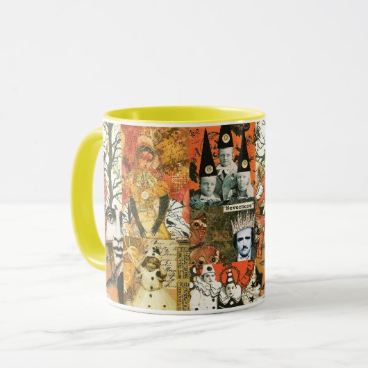 Halloween Collage Mok (Voorkant links)