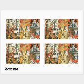 Halloween Collage Rechthoekige Sticker (Vel)