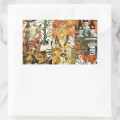 Halloween Collage Rechthoekige Sticker (Tas)