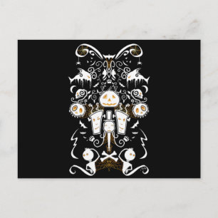 Halloween Collage Tekening Briefkaart