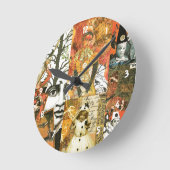  Halloween-collage-wandklok Ronde Klok (Hoek)