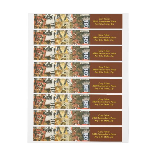  Halloween Collage Wrap Adresetiketten Adreslabel Wikkel (Vel)