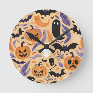Halloween Collectie - Spook Up - Muurklok Ronde Klok