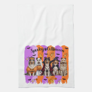 Halloween Collies Theedoek