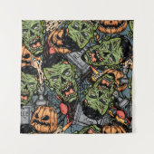 Halloween colorful elements seamless pattern with wandkleed (Voorkant)