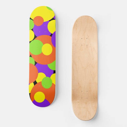 Halloween Colors | Cirkels | Persoonlijk Skateboard (Voorkant)
