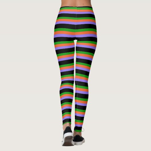 Halloween Colors Striped Leggings (Achterkant)