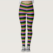 Halloween Colors Striped Leggings (Voorkant)