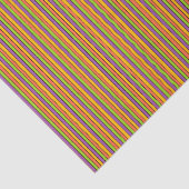 Halloween Colors Striped Patroon Tissuepapier (Detail)