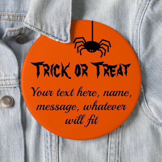 Halloween Colossal 6-inch Ronde Button Pin (In situ)