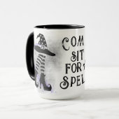 Halloween Come Sit voor een Spell Mok (Voorkant links)