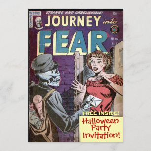 Halloween Comic Invitation Kaart