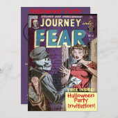 Halloween Comic Strip Funny Invitation Kaart (Voorkant / Achterkant)