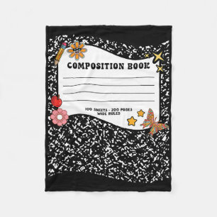 Halloween Compositie Boek Notitieboek Funny Teache Fleece Deken