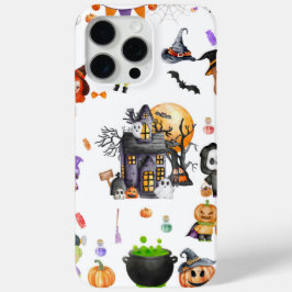 Halloween concept illustratie Witte behuizing iPhone 15 Pro Max Hoesje
