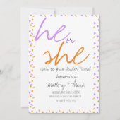 Halloween Confetti Gender onthulling Uitnodiging (Voorkant)