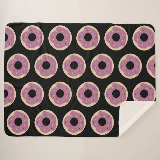 Halloween Confetti Sprinkles Donut Trets Sherpa Deken (Voorkant (horizontaal))