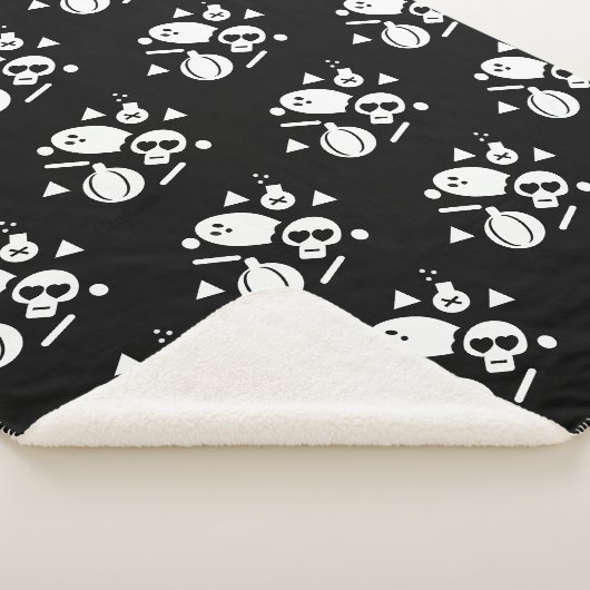 Halloween-confetti strooisel Ghost Skull Pompoen Sherpa Deken (3/4)
