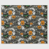 Halloween Confetti Wrapping Paper Cadeaupapier (Vlak)