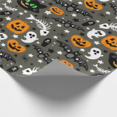 Halloween Confetti Wrapping Paper Cadeaupapier (Hoek)