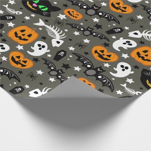 Halloween Confetti Wrapping Paper Cadeaupapier (Hoek)