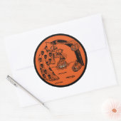 Halloween Conjuring Specter Classic Round St. Ronde Sticker (Envelop)