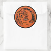 Halloween Conjuring Specter Classic Round St. Ronde Sticker (Tas)
