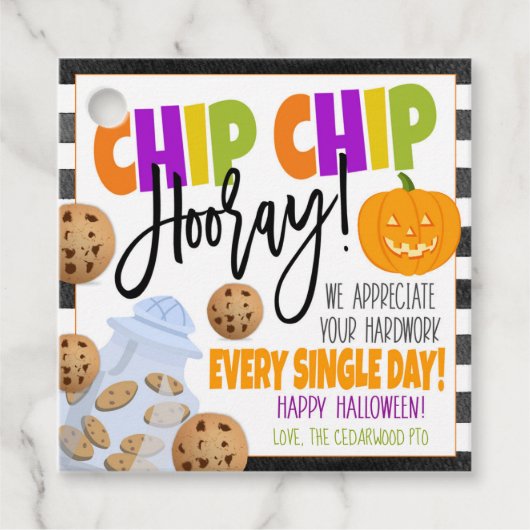 Halloween Cookie Dank je cadeau Labels (Voorkant)