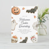 Halloween Cookie Decorating Party Kaart (Staand voorkant)