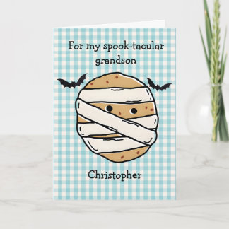 Halloween Cookie Mummy Maze Grandson Kaart