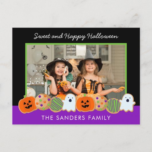 HALLOWEEN COOKIES FOTO BRIEFKAART (Voorkant)