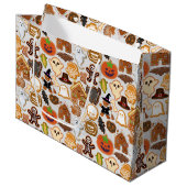 Halloween Cookies Pattern Collectie Offwhite BG Groot Cadeauzakje (Voorkant Gekanteld)