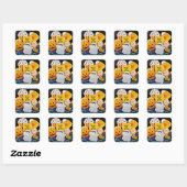 Halloween Cookies! Vierkante Sticker (Vel)