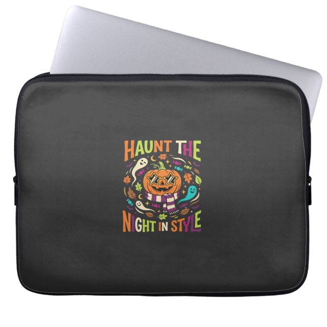 Halloween Cool Jack Lantaarn Laptop Sleeve (Voorkant)