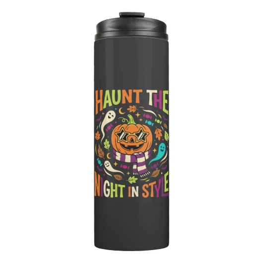 Halloween Cool Jack Lantaarn Thermosbeker (Voorkant)
