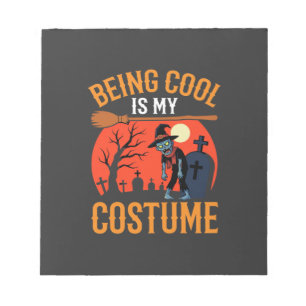 Halloween Cool Zijn Is Mijn Kostuum Zombie Ontwerp Notitieblok
