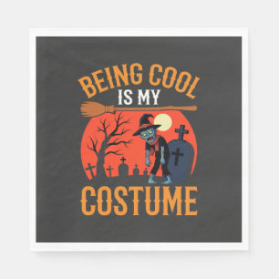 Halloween Cool Zijn Is Mijn Kostuum Zombie Ontwerp Servet