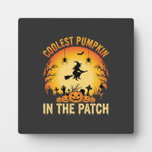 Halloween Coolste Pompoen in de Patch Heks Ontwerp Fotoplaat