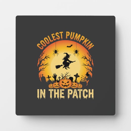 Halloween Coolste Pompoen in de Patch Heks Ontwerp Fotoplaat (Voorkant)