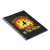 Halloween Coolste Pompoen in de Patch Heks Ontwerp Notitieboek (Rechterzijde)