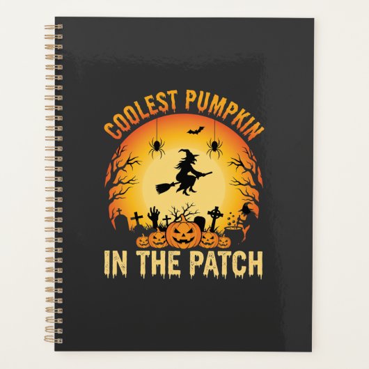 Halloween Coolste Pompoen in de Patch Heks Ontwerp Planner (Voorkant)
