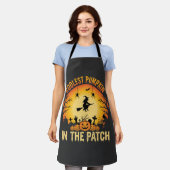 Halloween Coolste Pompoen in de Patch Heks Ontwerp Schort (Gedragen)