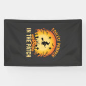 Halloween Coolste Pompoen in de Patch Heks Ontwerp Spandoek (Horizontaal)