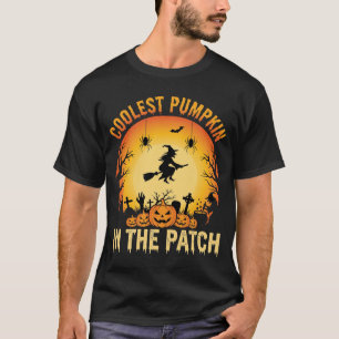 Halloween Coolste Pompoen in de Patch Heks Ontwerp T-shirt