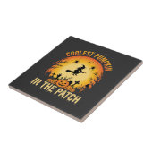 Halloween Coolste Pompoen in de Patch Heks Ontwerp Tegeltje (Zijkant)