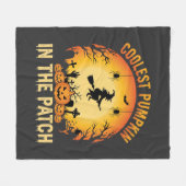 Halloween Coolste Pompoen in de Patch Heksontwerp Fleece Deken (Voorkant (Horizontaal))