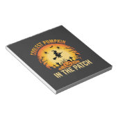 Halloween Coolste Pompoen in de Patch Heksontwerp Notitieblok (Schuin)