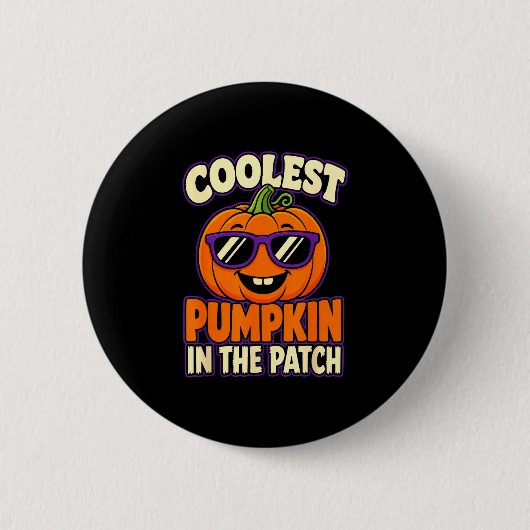 Halloween coolste pompoen in de patch kids jongens ronde button 5,7 cm (Voorkant)