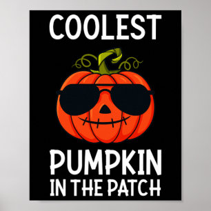 Halloween Coolste Pompoen In De Patch Leuke Jongen Poster