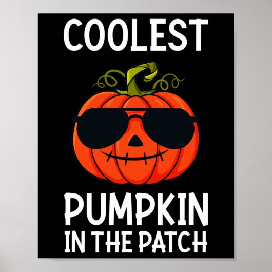 Halloween Coolste Pompoen In De Patch Leuke Jongen Poster (Voorkant)